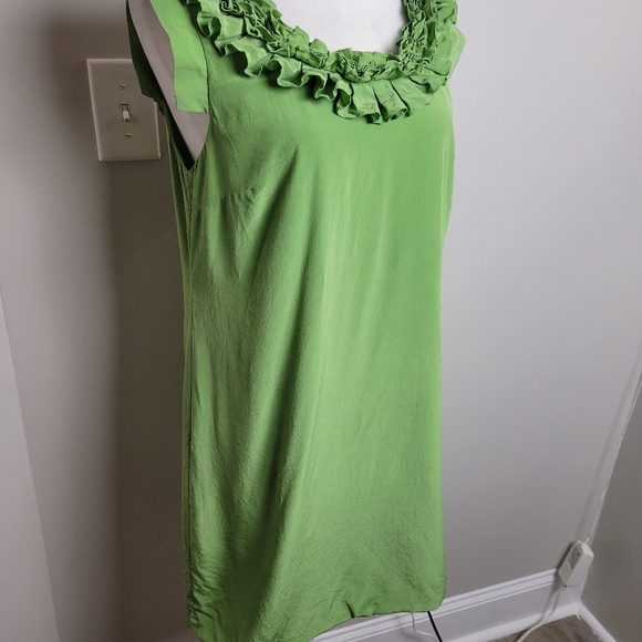 Tibi New York Silk Dress Size 8 Green - Picture 2 of 14